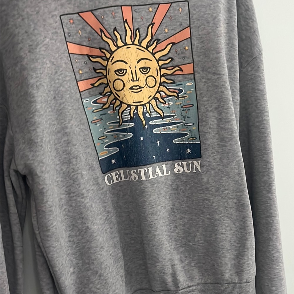 Gray Celestial Sun Sweater